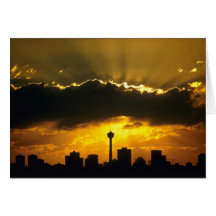 Beautiful Sunset: Calgary sunset, Alberta, Canada Card