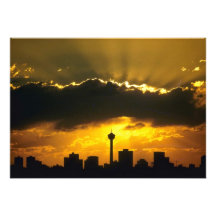 Beautiful Sunset: Calgary sunset, Alberta, Canada Invites