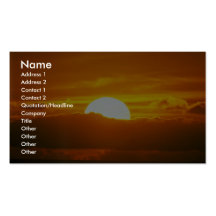 Beautiful Sunset: Moorea, outer reef pass, Tahiti Business Cards