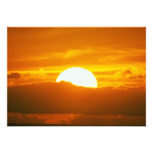 Beautiful Sunset: Moorea, outer reef pass, Tahiti Custom Invitations