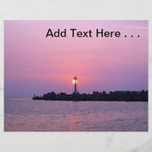 Beautiful Sunset Over Ocean with Pier Personalized Flyer