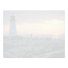 Beautiful Sunset: Peggy's Cove Light House, Nova S Letterhead Design