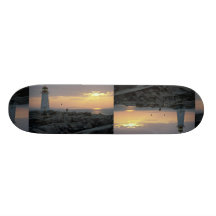 Beautiful Sunset: Peggy's Cove Light House, Nova S Skateboard