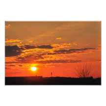 Beautiful sunset photo print