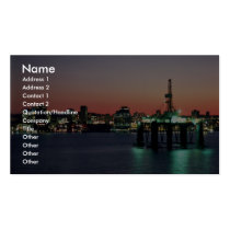 Beautiful Sunset: Sunset off newly built oil rig, business cards