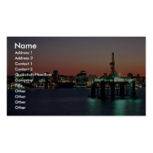 Beautiful Sunset: Sunset off newly built oil rig, Business Card