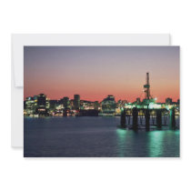 Beautiful Sunset: Sunset off newly built oil rig, Custom Invitations