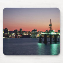 Beautiful Sunset: Sunset off newly built oil rig, Mousepads