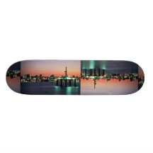 Beautiful Sunset: Sunset off newly built oil rig, Custom Skateboard