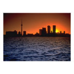 Beautiful Sunset: Toronto skyline at sunset, Ontar Invitation