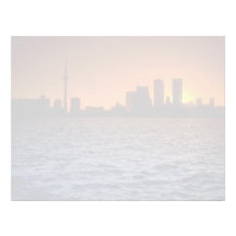 Beautiful Sunset: Toronto skyline at sunset, Ontar Personalized Letterhead