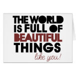 Beautiful things greeting card