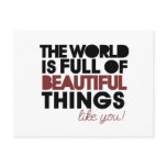 Beautiful things postcards