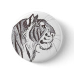 Beautiful Tiger drawing button badge