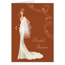 Beautiful Vintage Bridal Shower Invites Greeting Card