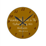 Beautiful wall clock with Worship the Lord verse!