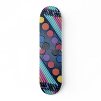 Beautiful Watercolors and brushes Custom Skate Board