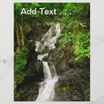 Beautiful Waterfall in a Lush Green Forest Custom Flyer