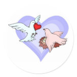 Beautiful Wedding Doves Stickers
