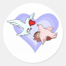 Beautiful Wedding Doves Stickers