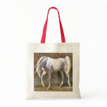 Beautiful White Arabian Horse Tote Bags