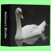 Beautiful White Swan Custom Binder binders