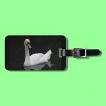 Beautiful White Swan Custom Luggage Tag luggage tags