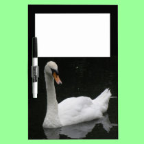 Beautiful White Swan Memo Board dry erase boards