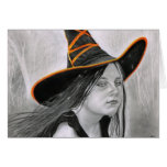Beautiful Witch Halloween Card
