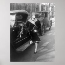 Beautiful woman and cars, 1926 poster