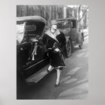 Beautiful woman and cars, 1926 poster
