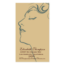 Beautiful Woman Business or Name Card Business Card Template