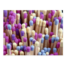 Beautiful Wooden matches Post Cards