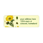 Beautiful Yellow flower Custom Return Address Label