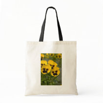 Beautiful yellow Pansies Tote Bags