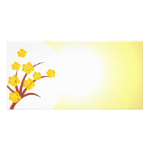 Beautiful yellow rose valentine gift customized photo card
