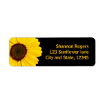 Beautiful yellow sunflower return address labels