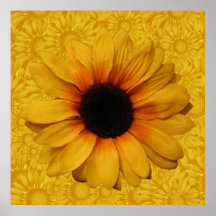 Beautiful Yellow Sunflowers Poster