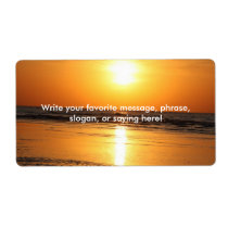 Beautiful Yellow Sunset 2 labels