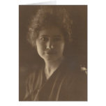 beautiful young woman greeting card