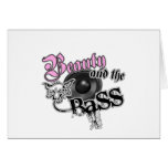 Beauty and the BASS Trance Electro techno Rave DJ Greeting Cards