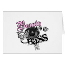Beauty and the BASS Trance Electro techno Rave DJ Greeting Cards
