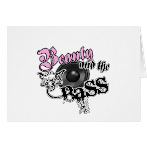 Beauty and the BASS Trance Electro techno Rave DJ Greeting Cards