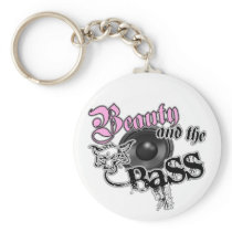 Beauty and the BASS Trance Electro techno Rave DJ Keychains