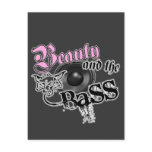 Beauty and the BASS Trance Electro techno Rave DJ Post Card