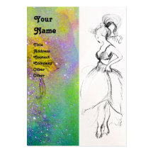 BEAUTY FASHION ,pink blue green yellow white pearl Business Card Templates