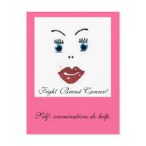 beauty, Fight  Breast Cancer!, Self- examinatio... Postcard