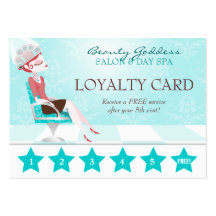 Beauty Goddess Loyalty Card Business Card Template