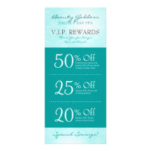 Beauty Goddess Salon Coupons Rack Card Design