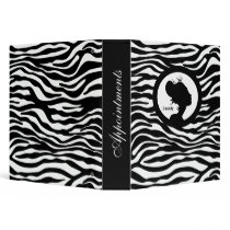 Beauty Hair Salon Appointment Book Zebra Crown Binder